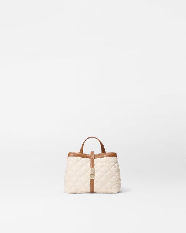Sandshell with Brown Mini Astor Top Handle